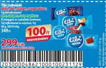 Coop Tibi csokoládé 90g ajánlat