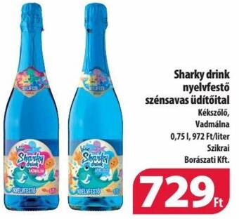Coop Sharky drink nyelvfestő szénsavas üdítőital 0,75l ajánlat