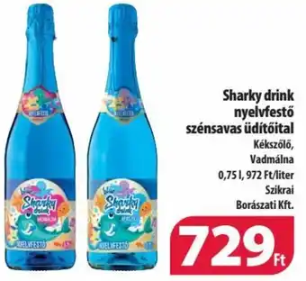 Coop Sharky drink nyelvfestő szénsavas üdítőital 0,75l ajánlat