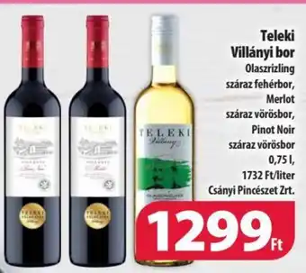 Coop Teleki Villányi bor 0,75l ajánlat