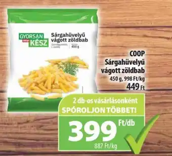 Coop COOP Sárgahüvelyű vágott zöldbab 450 g ajánlat
