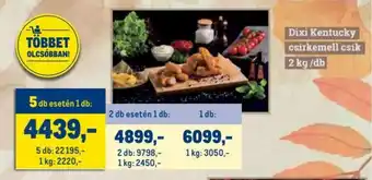 Dixi Kentucky csirkemell csik 2 kg