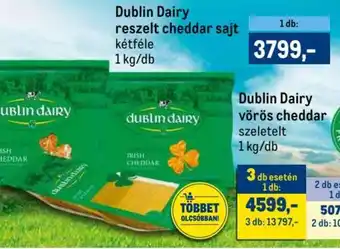 Metro Dublin Dairy reszelt cheddar sajt 1kg ajánlat