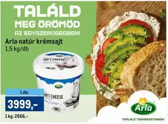 Metro Arla natúr krémsajt 1,5 kg ajánlat