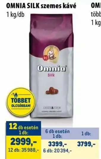 OMNIA SILK szemes kávé 1kg