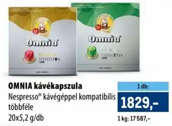 OMNIA kávékapszula 20x5,2g