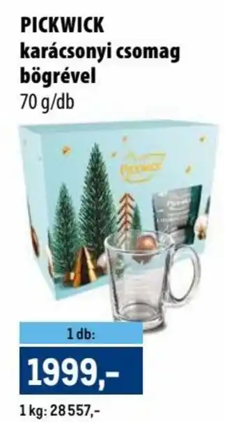 PICKWICK karácsonyi csomag bögrével 70g