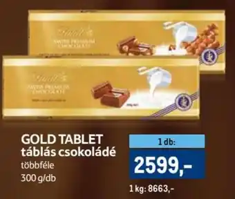Metro GOLD TABLET táblás csokoládé 300g ajánlat