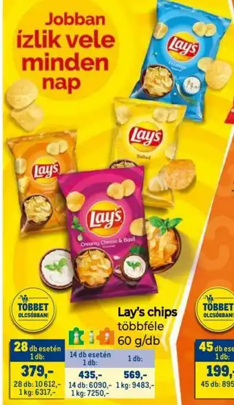 Metro Lay s chips 60g ajánlat