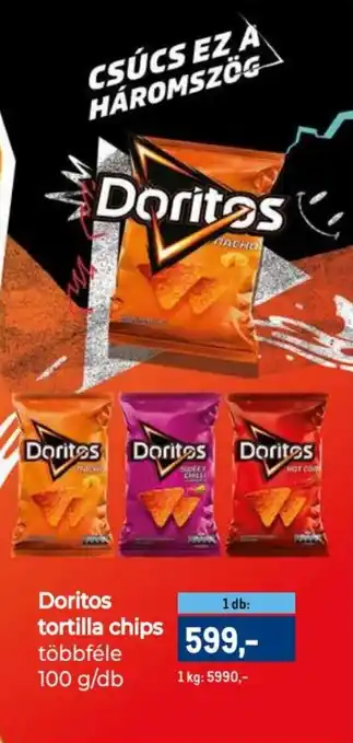 Metro Doritos tortilla chips 100g ajánlat