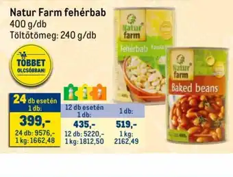 Natur Farm fehérbab 400g