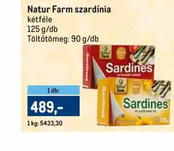 Natur Farm szardínia 125g