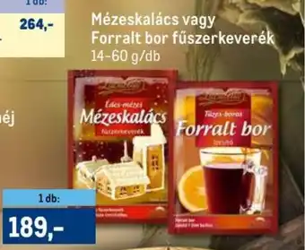 Metro Mézeskalács vagy Forralt bor fűszerkeverék 60 g ajánlat