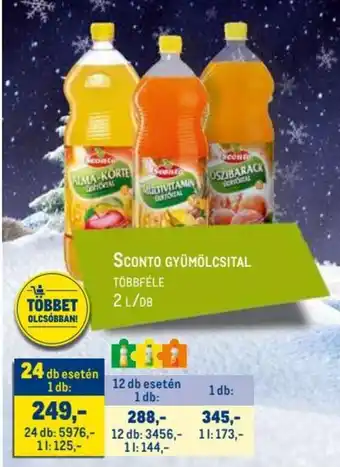 Metro SCONTO GYÜMÖLCSITAL 2L ajánlat
