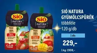 Metro SIÓ NATURA GYÜMÖLCSPÜRÉK 120g ajánlat