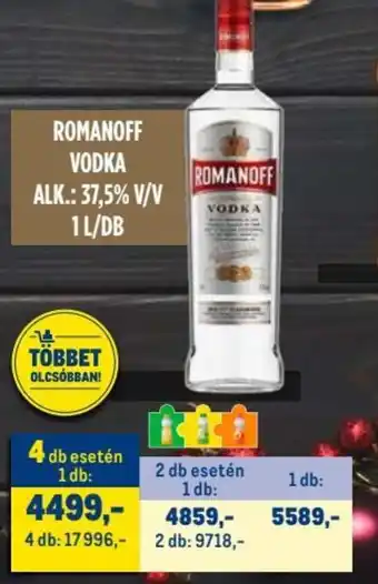Metro ROMANOFF VODKA 1l ajánlat