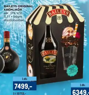 Metro BAILEYS ORIGINAL KRÉMLIKŐR 0,7l ajánlat