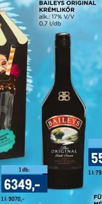 Metro BAILEYS ORIGINAL KRÉMLIKŐR 0,7l ajánlat