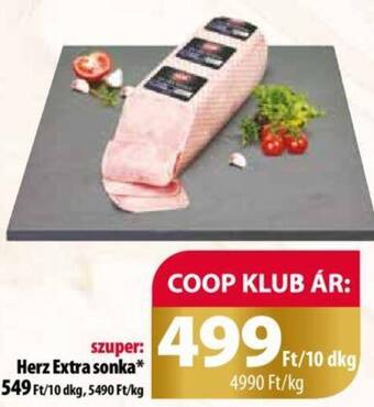 Coop Herz Extra sonka 10dkg ajánlat