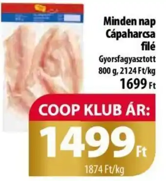 Coop Minden nap Cápaharcsa filé 800g ajánlat