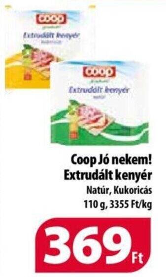Coop Coop Jó nekem Extrudált kenyér 110g ajánlat