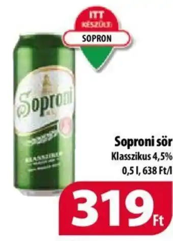 Soproni sör 0,5l