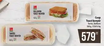 Coop Coop Toast kenyér 500g ajánlat