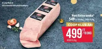 Coop Herz Extra sonka 10dkg ajánlat
