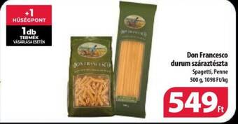 Coop Don Francesco durum száraztészta 500g ajánlat