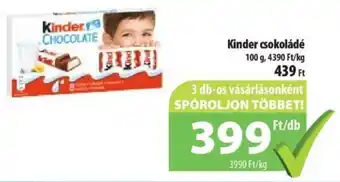Coop Kinder csokoládé 100 g ajánlat