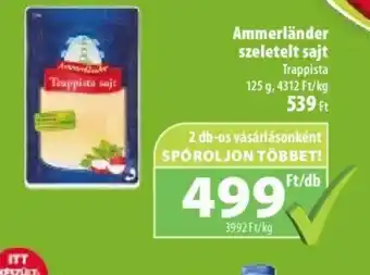 Coop Ammerländer szeletelt sajt 125g ajánlat