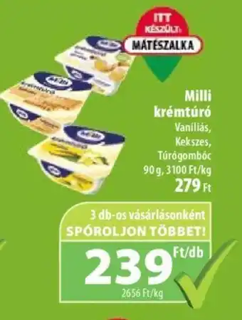 Coop Milli krémtúró 90g ajánlat
