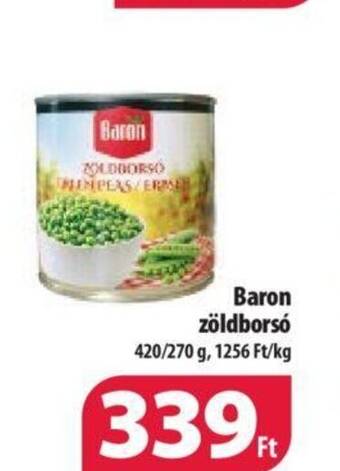 Coop Baron zöldborsó 420 g ajánlat