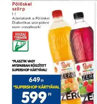 Spar Pölöskei szörp 1l ajánlat