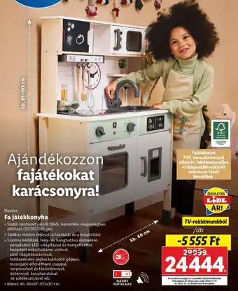 Playtive Fa játékkonyha 1 db