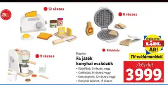 Lidl Playtive Fa játék konyhai eszközök 1 készlet ajánlat