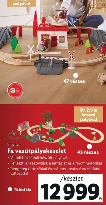 Lidl Playtive Fa vasútpályakészlet ajánlat