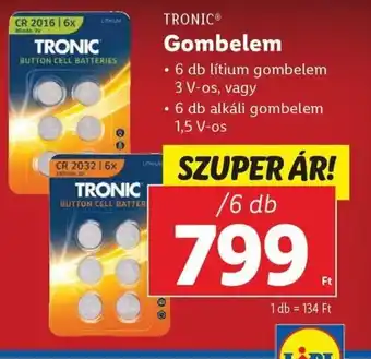 Lidl TRONIC Gombelem 6 db ajánlat