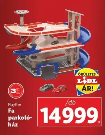 Playtive Fa parkoló-ház 1 db
