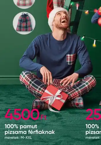 100% pamut pizsama férfiaknak 1 db