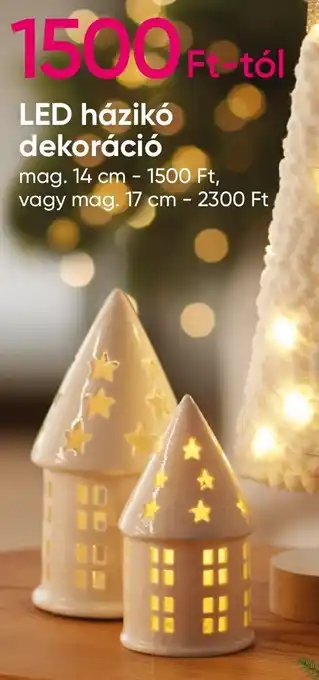 LED házikó dekoráció 1 db