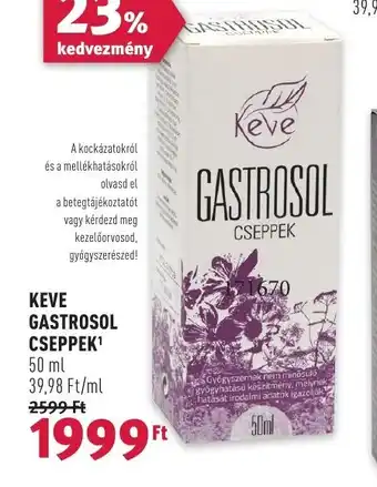 KEVE GASTROSOL CSEPPEK 50 ml