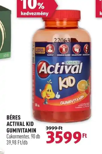 Rossmann BÉRES ACTIVAL KID GUMIVITAMIN 90 db ajánlat