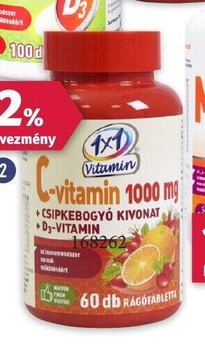 Rossmann 1X1 VITAMIN C-VITAMIN stb. RÁGÓTABLETTA 60 db ajánlat
