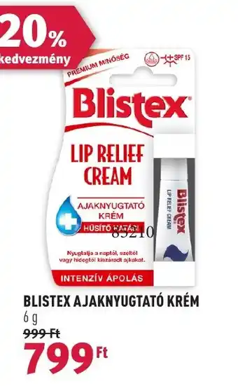 Rossmann BLISTEX AJAKNYUGTATÓ KRÉM 6 g ajánlat