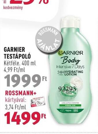 Rossmann GARNIER TESTÁPOLÓ 400 ml ajánlat