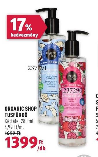 Rossmann ORGANIC SHOP TUSFÜRDŐ 280 ml ajánlat