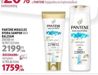 Rossmann PANTENE MIRACLES HYDRA SAMPON stb. 200 / 300 ml ajánlat