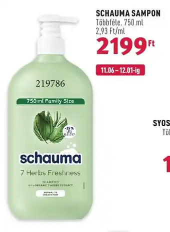 Rossmann SCHAUMA SAMPON 750 ml ajánlat