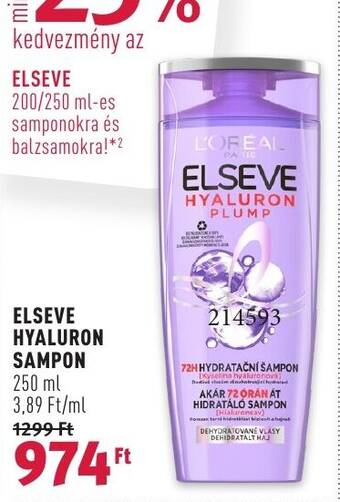 Rossmann ELSEVE HYALURON SAMPON 250 ml ajánlat